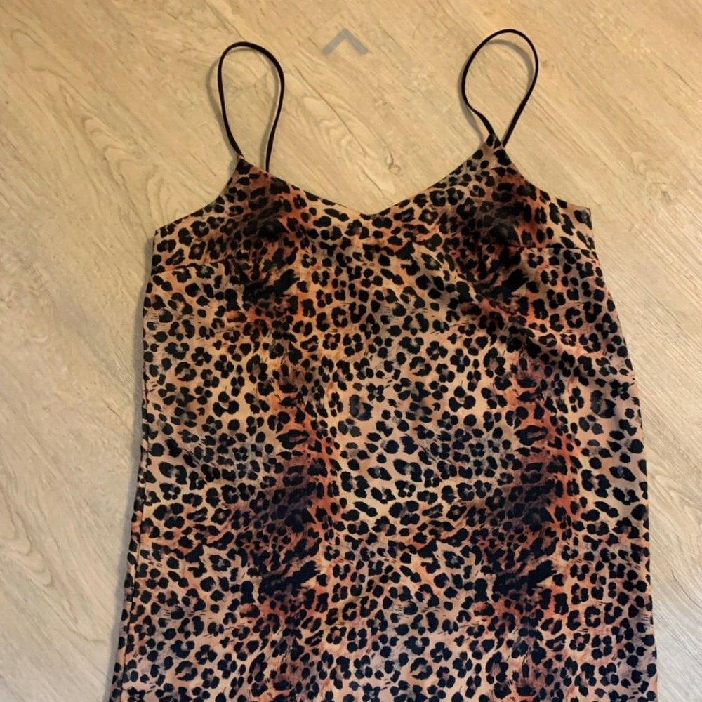 Collusion Graphic Mini Leopard Dress Slip Dress - Picture 1 of 4